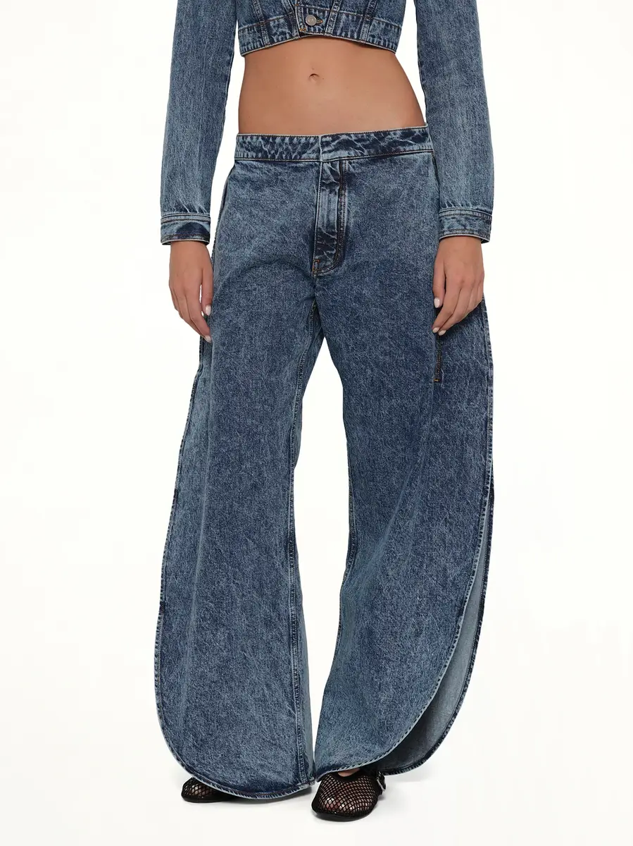 Alaïa Petal Pants in Blue Denim | Thumbnail 6 Alaïa Petal Pants in Blue Denim | Thumbnail 6