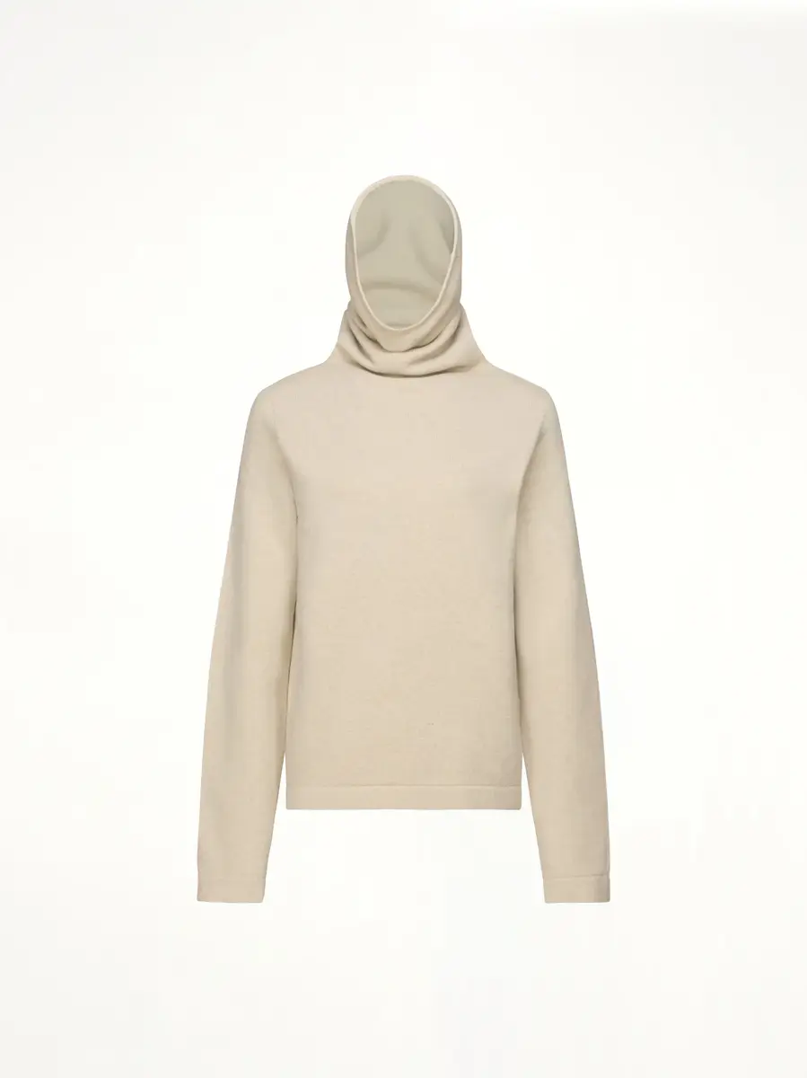 Alaïa Hooded Jumper in Sable | Thumbnail 2 Alaïa Hooded Jumper in Sable | Thumbnail 2