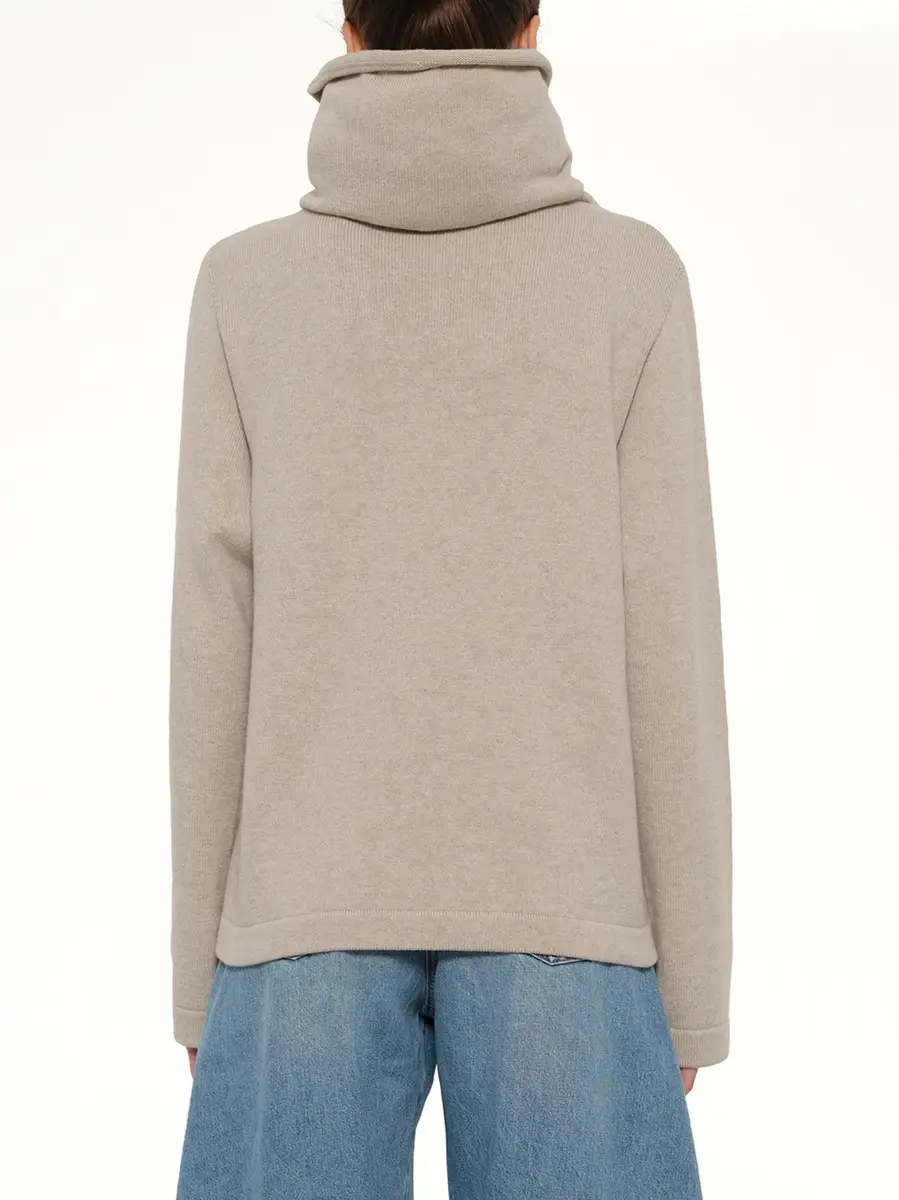 Alaïa Hooded Jumper in Sable | Thumbnail 5 Alaïa Hooded Jumper in Sable | Thumbnail 5