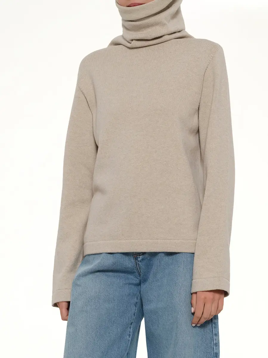 Alaïa Hooded Jumper in Sable | Thumbnail 6 Alaïa Hooded Jumper in Sable | Thumbnail 6