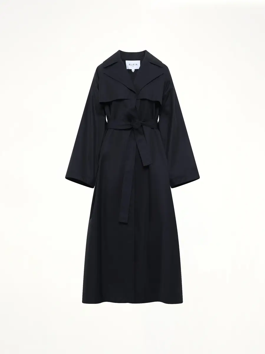 Alaïa Trench Coat in Minuit | Thumbnail 2