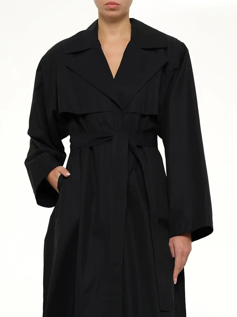 Alaïa Trench Coat in Minuit | Thumbnail 7