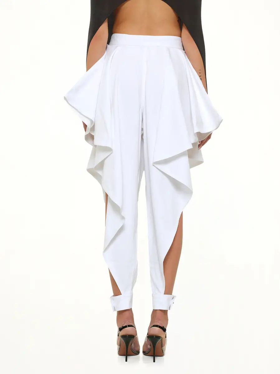 Alaïa Panelled Pants in White Denim | Thumbnail 5 Alaïa Panelled Pants in White Denim | Thumbnail 5