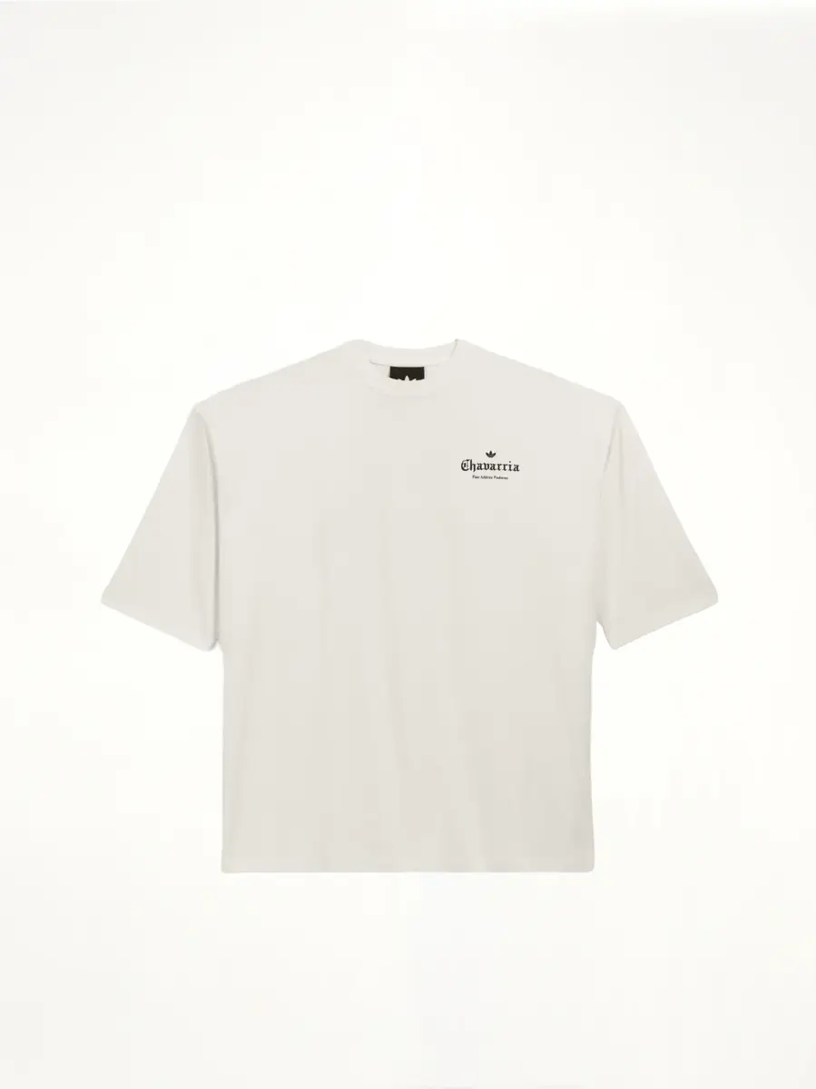 Willy Chavarria Adidas x Chavarria Logo SS T-shirt in Off White | Thumbnail 2 Willy Chavarria Adidas x Chavarria Logo SS T-shirt in Off White | Thumbnail 2