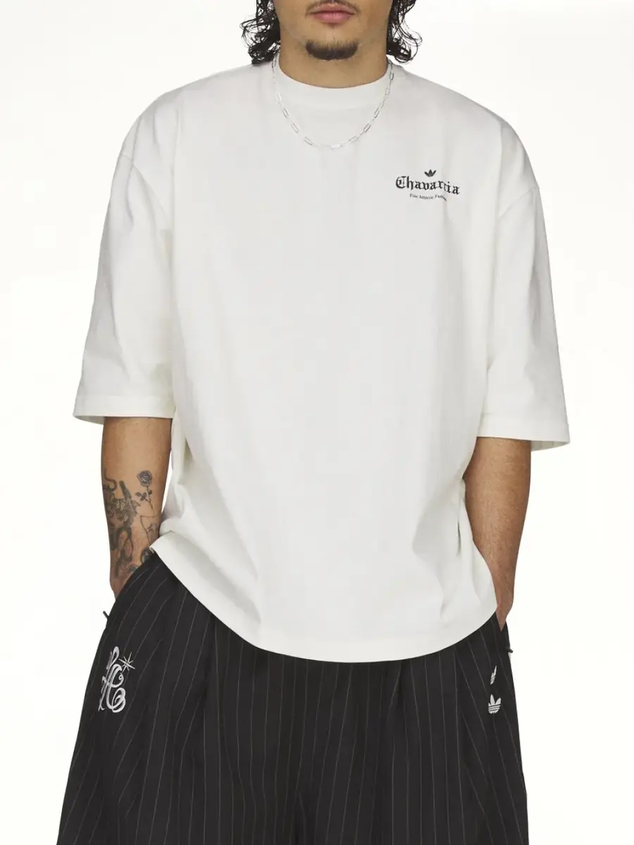 Willy Chavarria Adidas x Chavarria Logo SS T-shirt in Off White | Thumbnail 6 Willy Chavarria Adidas x Chavarria Logo SS T-shirt in Off White | Thumbnail 6