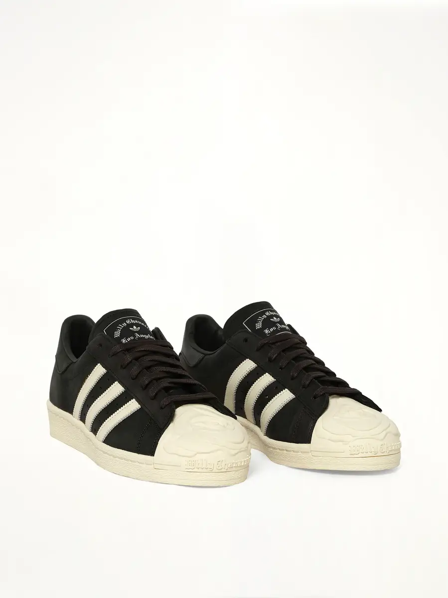 Willy Chavarria Adidas x Chavarria Superstar in Core Black/white/gold | Thumbnail 2