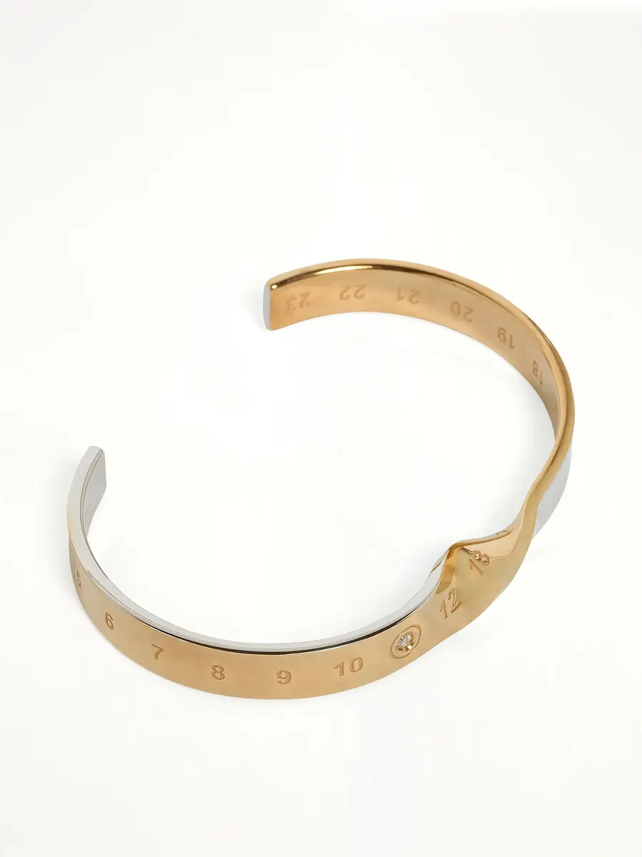 Maison Margiela Lab-grown Diamond Numbers Bracelet 8mm in Gold Coated Silver | Thumbnail 2 Maison Margiela Lab-grown Diamond Numbers Bracelet 8mm in Gold Coated Silver | Thumbnail 2