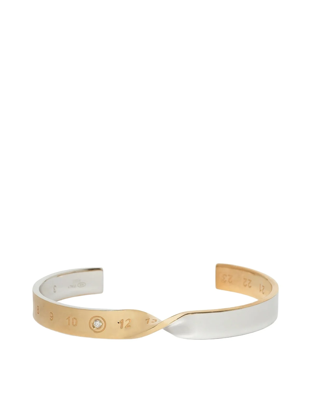 Maison Margiela Lab-grown Diamond Numbers Bracelet 8mm in Gold Coated Silver