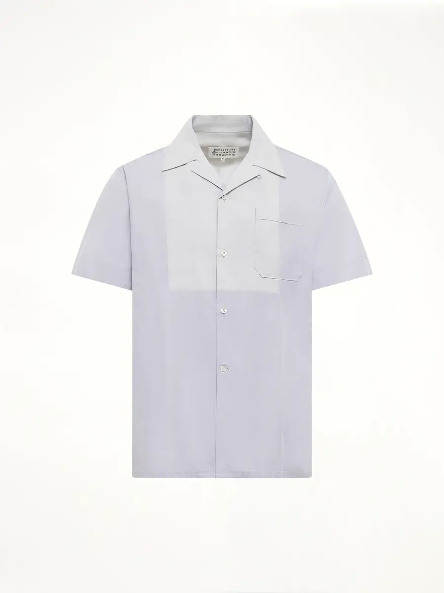 Maison Margiela Short Sleeve Shirt in Pearl Grey | Thumbnail 2 Maison Margiela Short Sleeve Shirt in Pearl Grey | Thumbnail 2