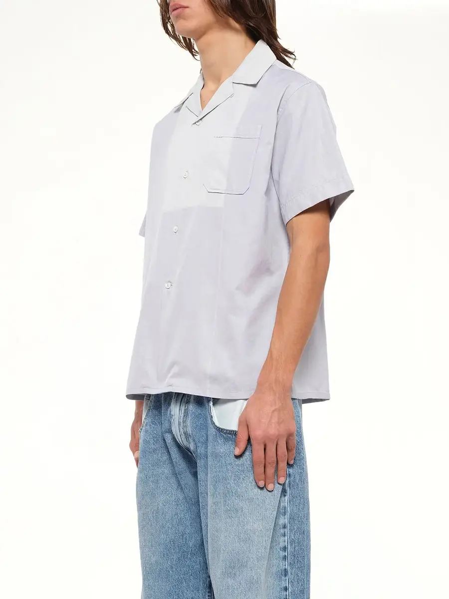Maison Margiela Short Sleeve Shirt in Pearl Grey | Thumbnail 3 Maison Margiela Short Sleeve Shirt in Pearl Grey | Thumbnail 3