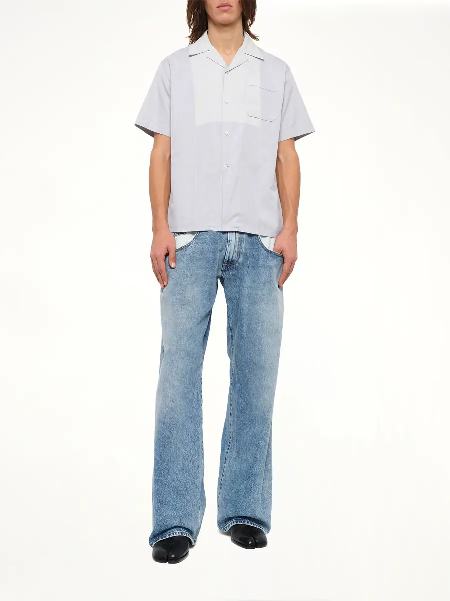 Maison Margiela Short Sleeve Shirt in Pearl Grey | Thumbnail 4 Maison Margiela Short Sleeve Shirt in Pearl Grey | Thumbnail 4