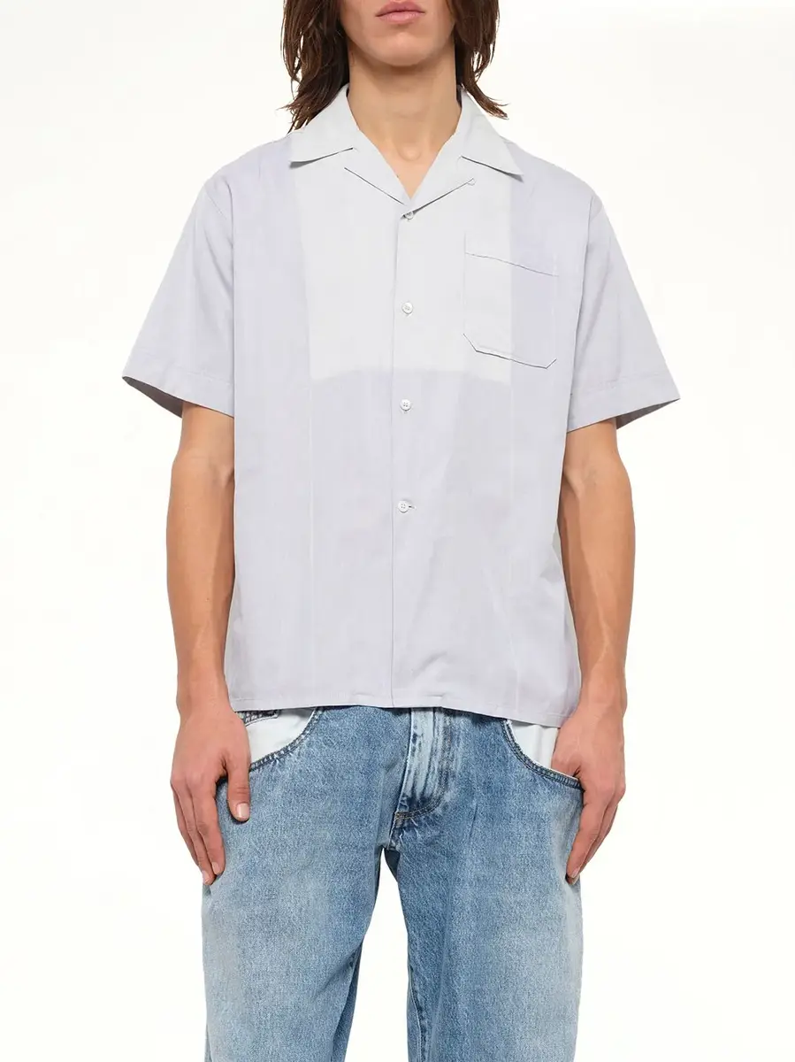 Maison Margiela Short Sleeve Shirt in Pearl Grey | Thumbnail 6 Maison Margiela Short Sleeve Shirt in Pearl Grey | Thumbnail 6