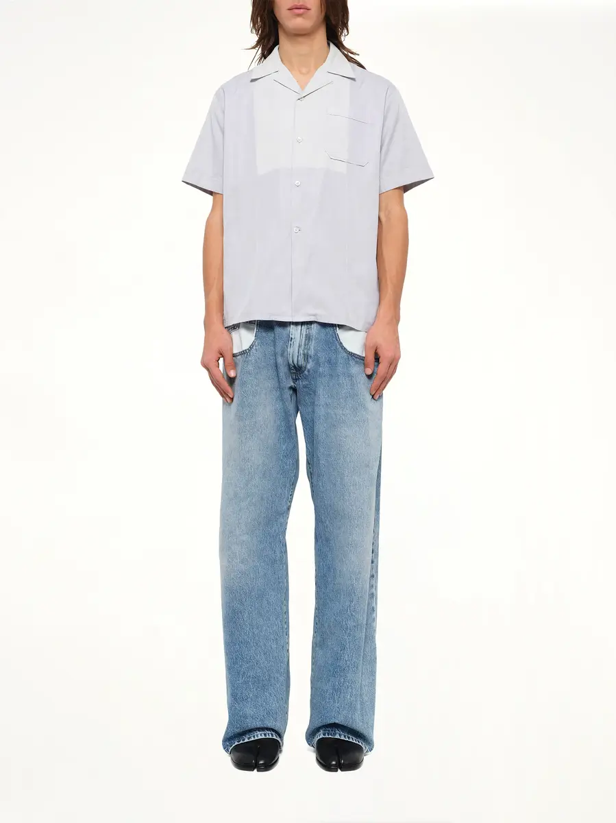Maison Margiela Short Sleeve Shirt in Pearl Grey | Thumbnail 7 Maison Margiela Short Sleeve Shirt in Pearl Grey | Thumbnail 7