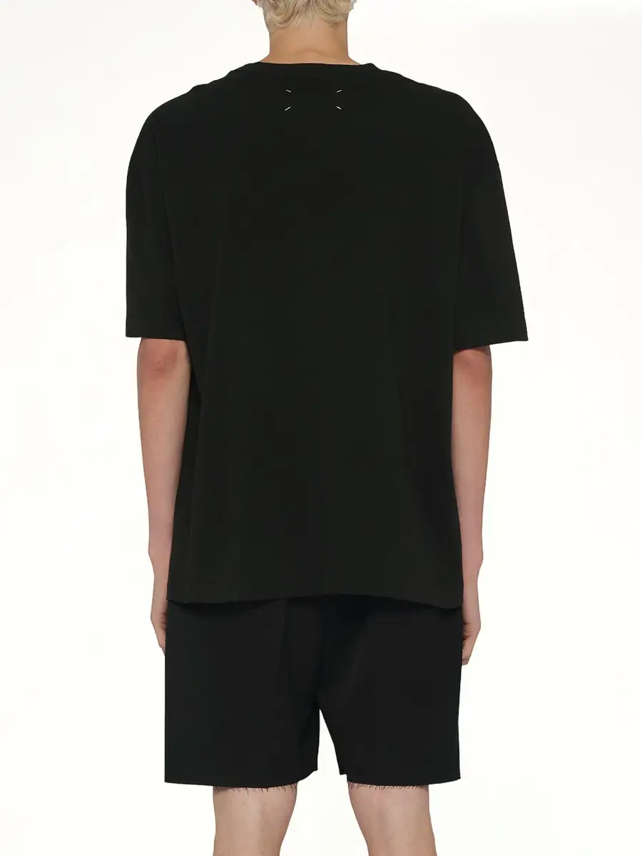 Maison Margiela Slubby Logo T-shirt in Washed Black | Thumbnail 5