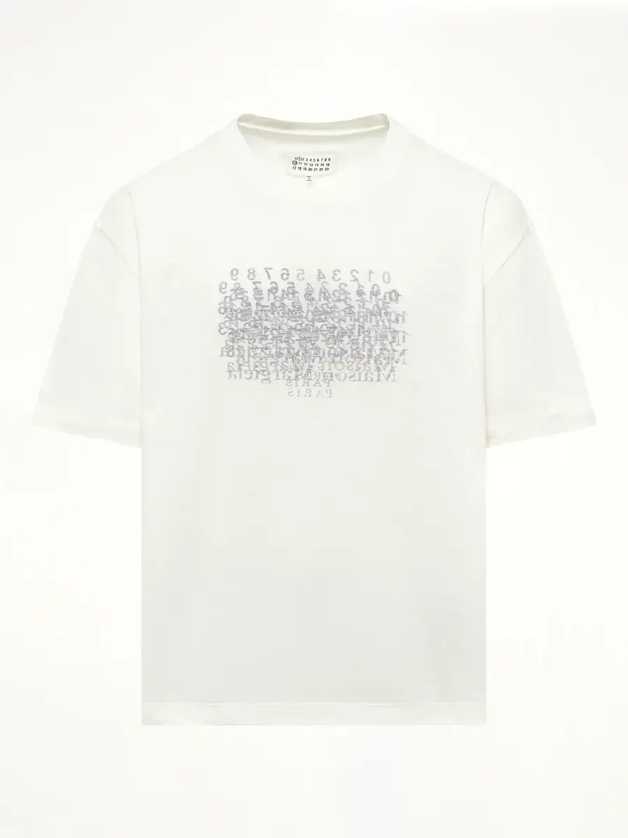 Maison Margiela Slubby Logo T-shirt in Off White | Thumbnail 2 Maison Margiela Slubby Logo T-shirt in Off White | Thumbnail 2