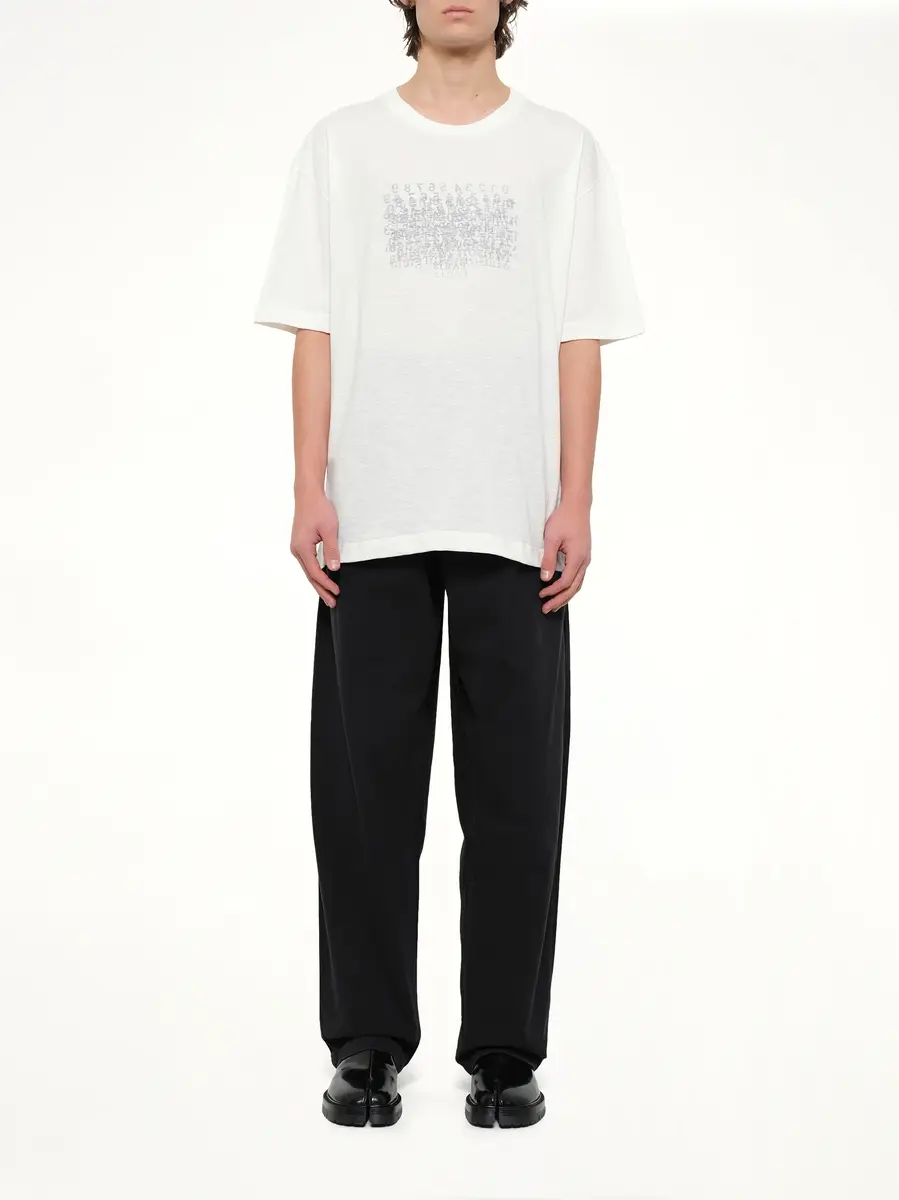 Maison Margiela Slubby Logo T-shirt in Off White | Thumbnail 7 Maison Margiela Slubby Logo T-shirt in Off White | Thumbnail 7