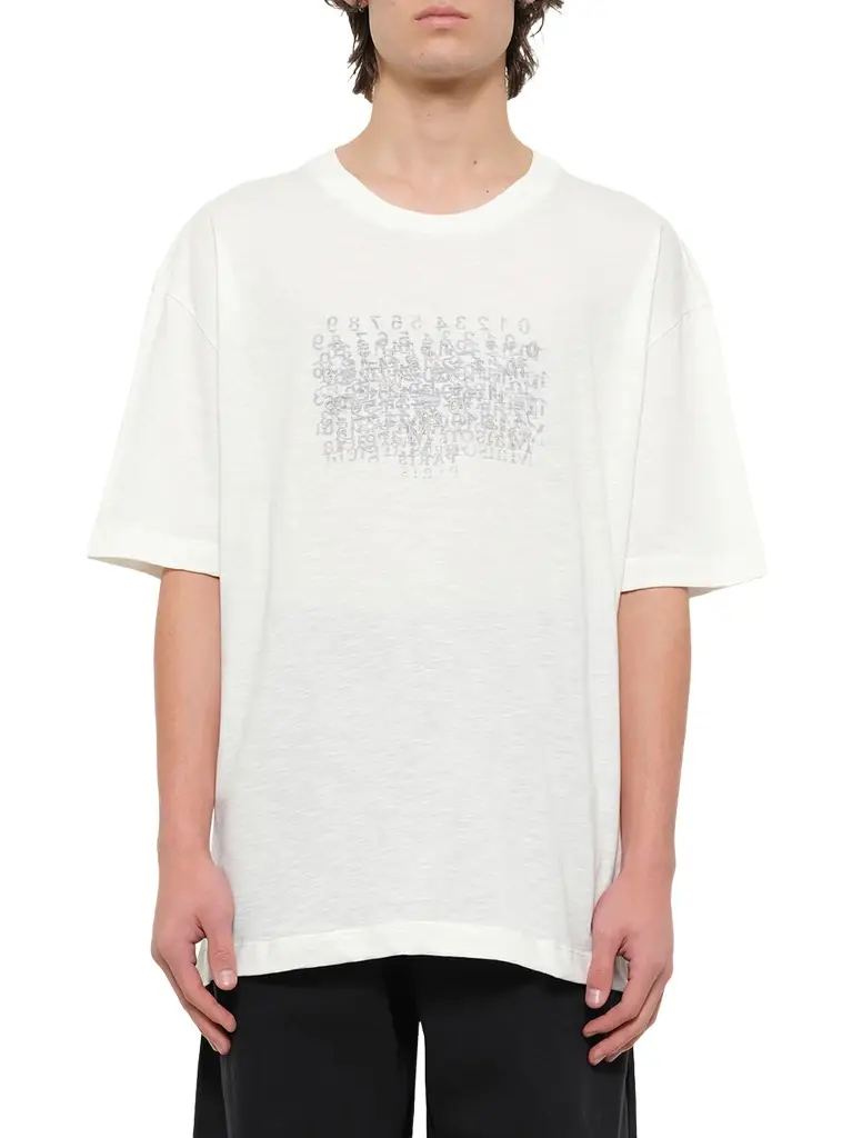 Slubby Logo T-shirt in Off White Slubby Logo T-shirt in Off White