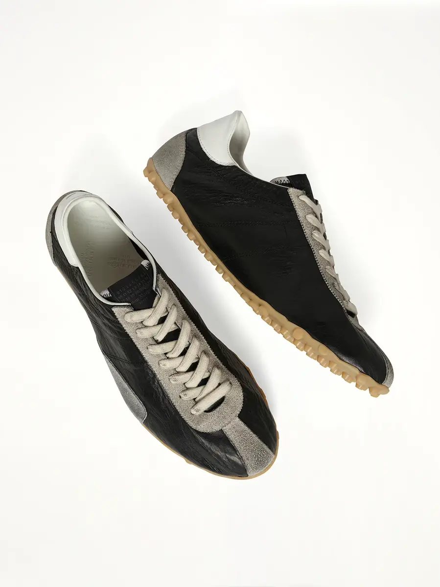 Maison Margiela Sprinters Low Sneaker in Black/white/grey | Thumbnail 4