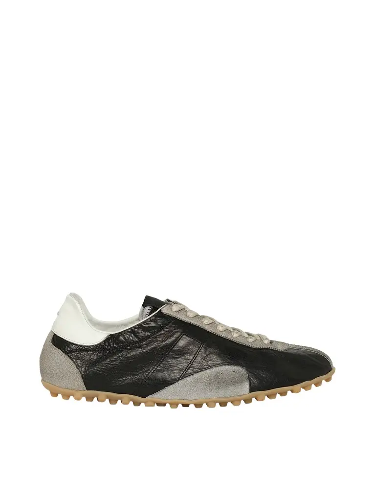 Maison Margiela Sprinters Low Sneaker in Black/white/grey