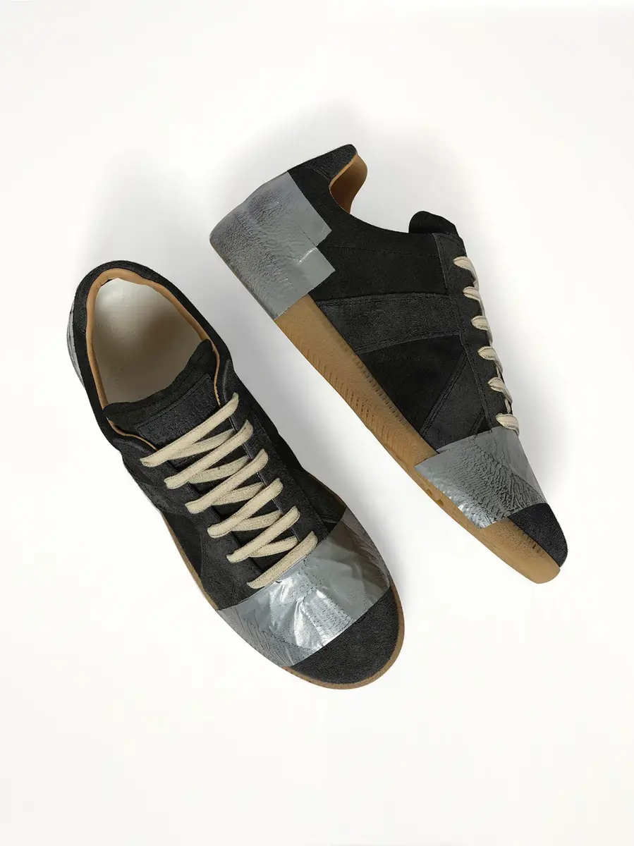 Maison Margiela Replica Tape Sneaker in Black/silver | Thumbnail 4 Maison Margiela Replica Tape Sneaker in Black/silver | Thumbnail 4