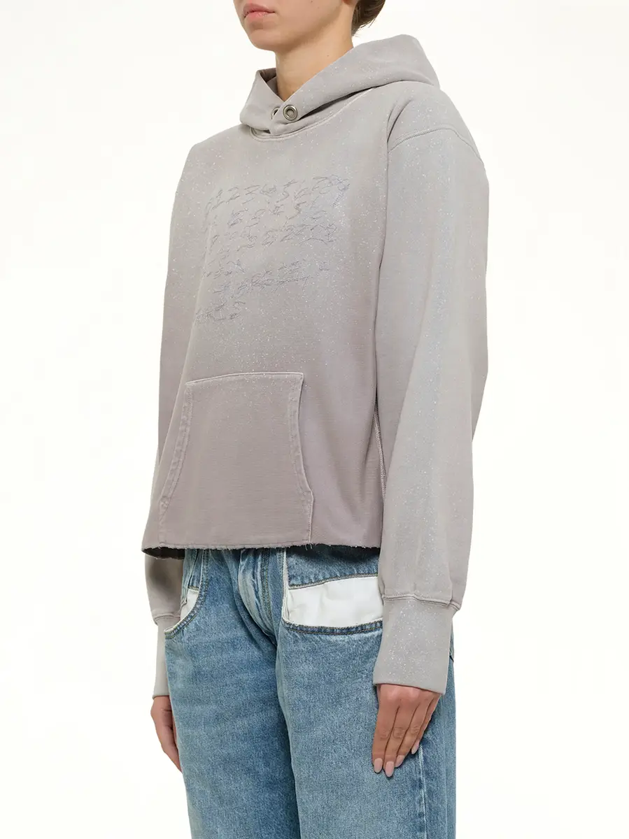 Maison Margiela Number Hoodie in Dusty Pink | Thumbnail 3 Maison Margiela Number Hoodie in Dusty Pink | Thumbnail 3