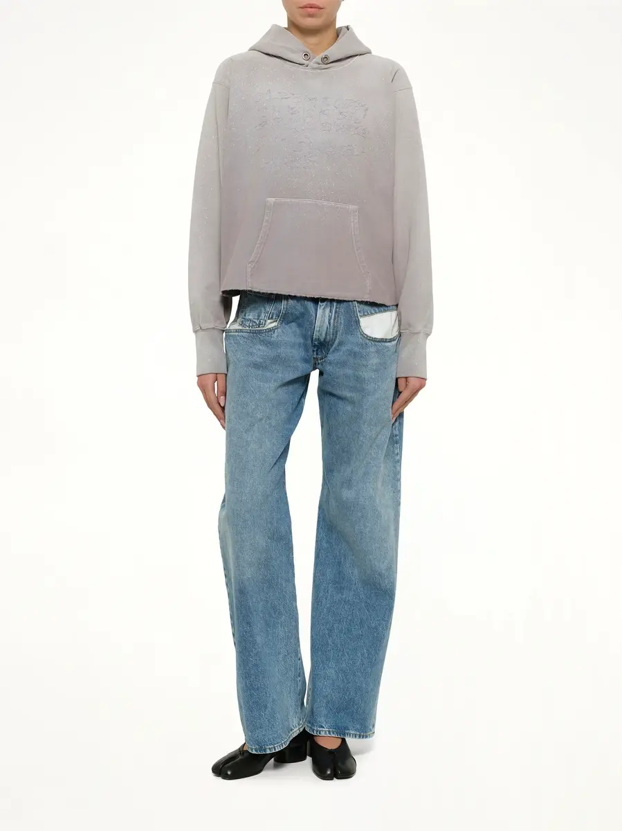 Maison Margiela Number Hoodie in Dusty Pink | Thumbnail 4 Maison Margiela Number Hoodie in Dusty Pink | Thumbnail 4