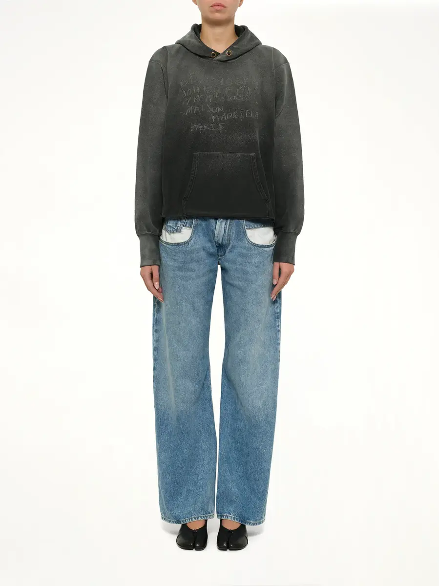 Maison Margiela Number Hoodie in Washed Black | Thumbnail 7 Maison Margiela Number Hoodie in Washed Black | Thumbnail 7