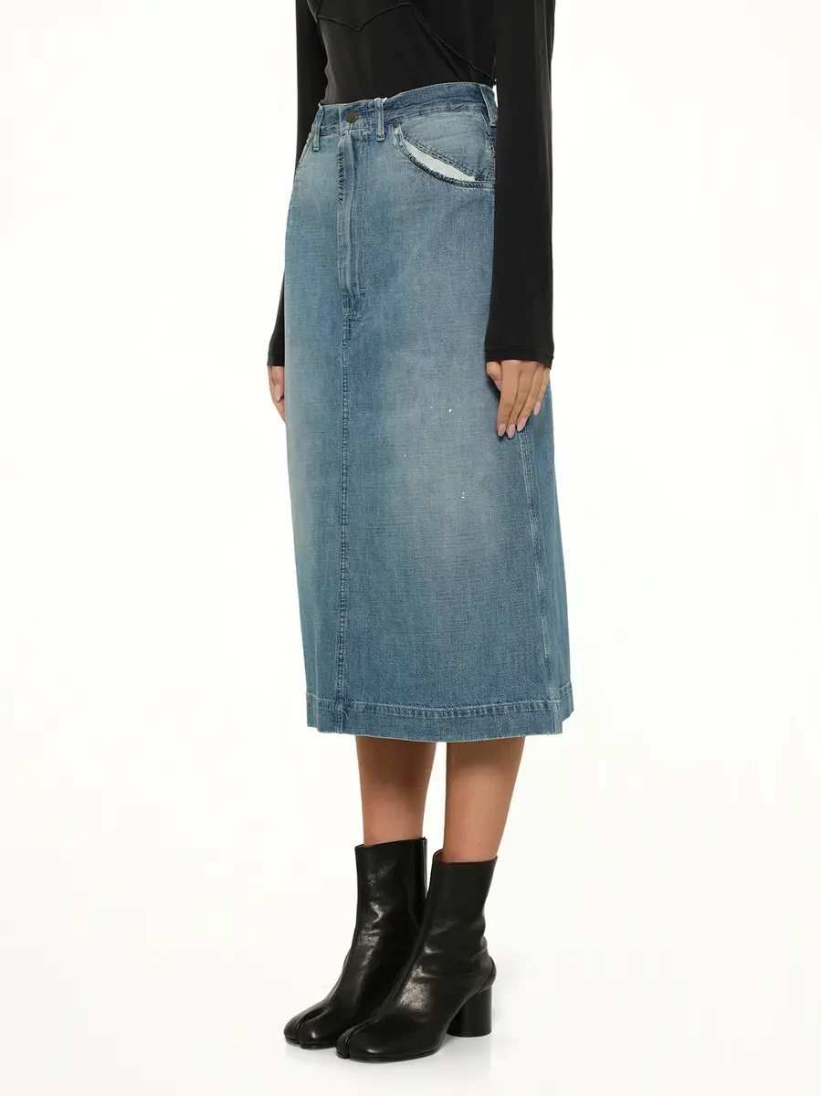 Maison Margiela Denim Skirt in Medium Blue Vintage | Thumbnail 3 Maison Margiela Denim Skirt in Medium Blue Vintage | Thumbnail 3