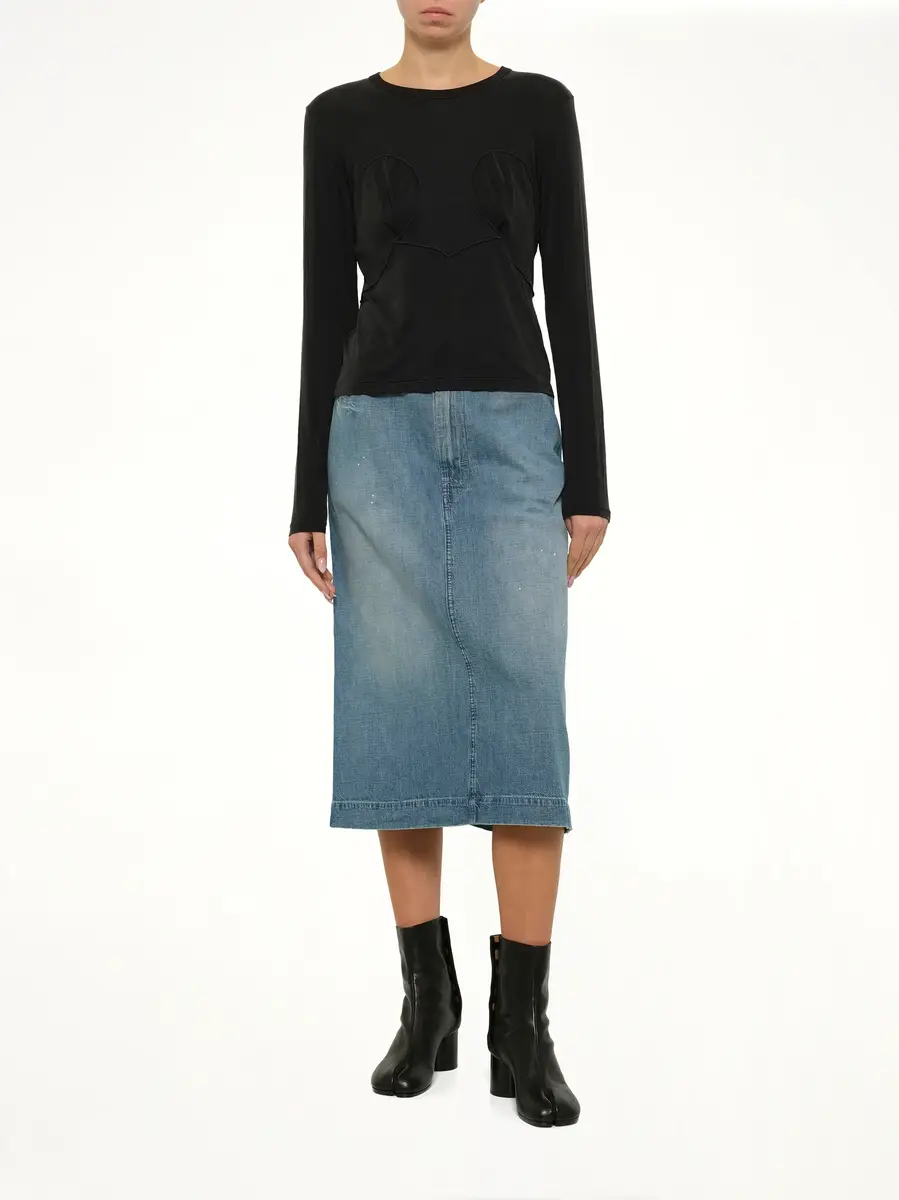 Maison Margiela Denim Skirt in Medium Blue Vintage | Thumbnail 4 Maison Margiela Denim Skirt in Medium Blue Vintage | Thumbnail 4