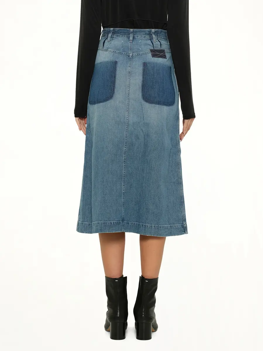 Maison Margiela Denim Skirt in Medium Blue Vintage | Thumbnail 5 Maison Margiela Denim Skirt in Medium Blue Vintage | Thumbnail 5