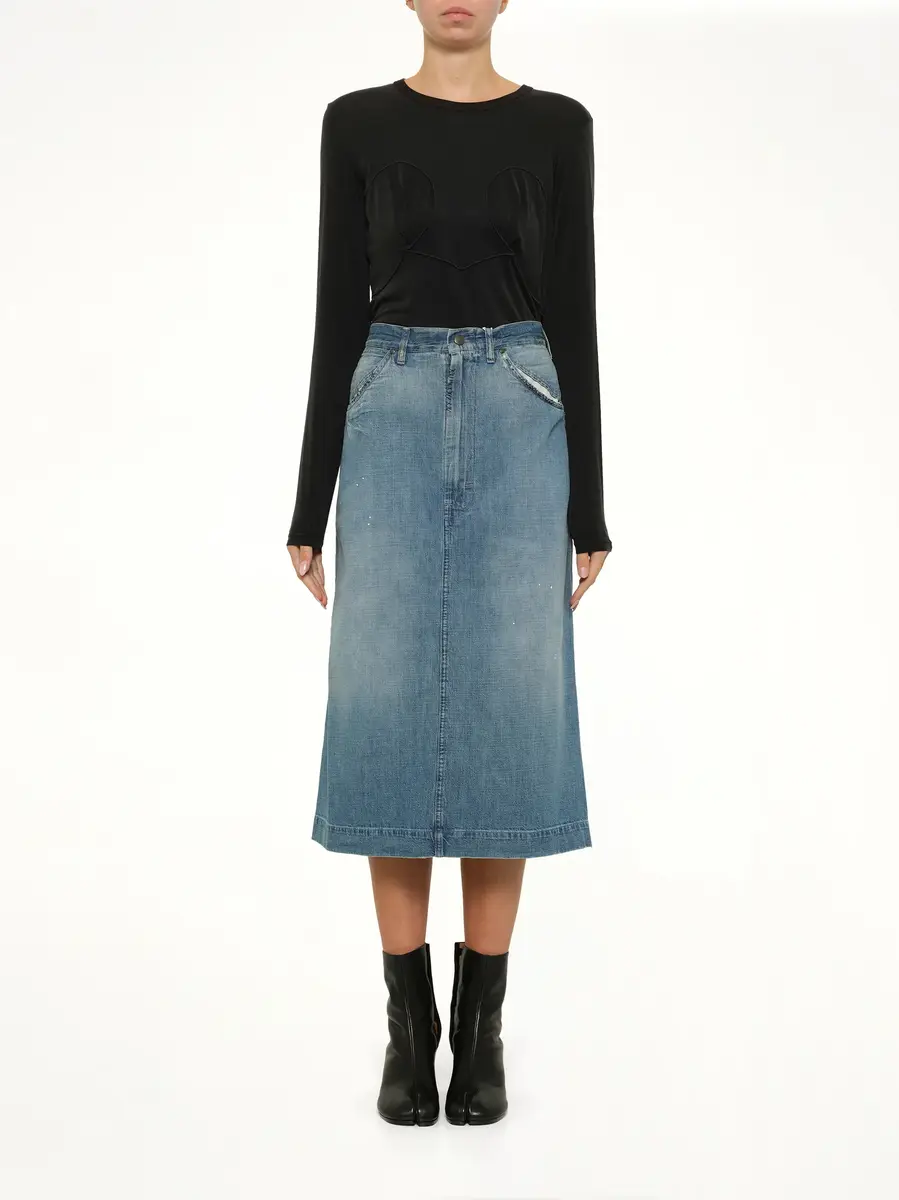 Maison Margiela Denim Skirt in Medium Blue Vintage | Thumbnail 7 Maison Margiela Denim Skirt in Medium Blue Vintage | Thumbnail 7