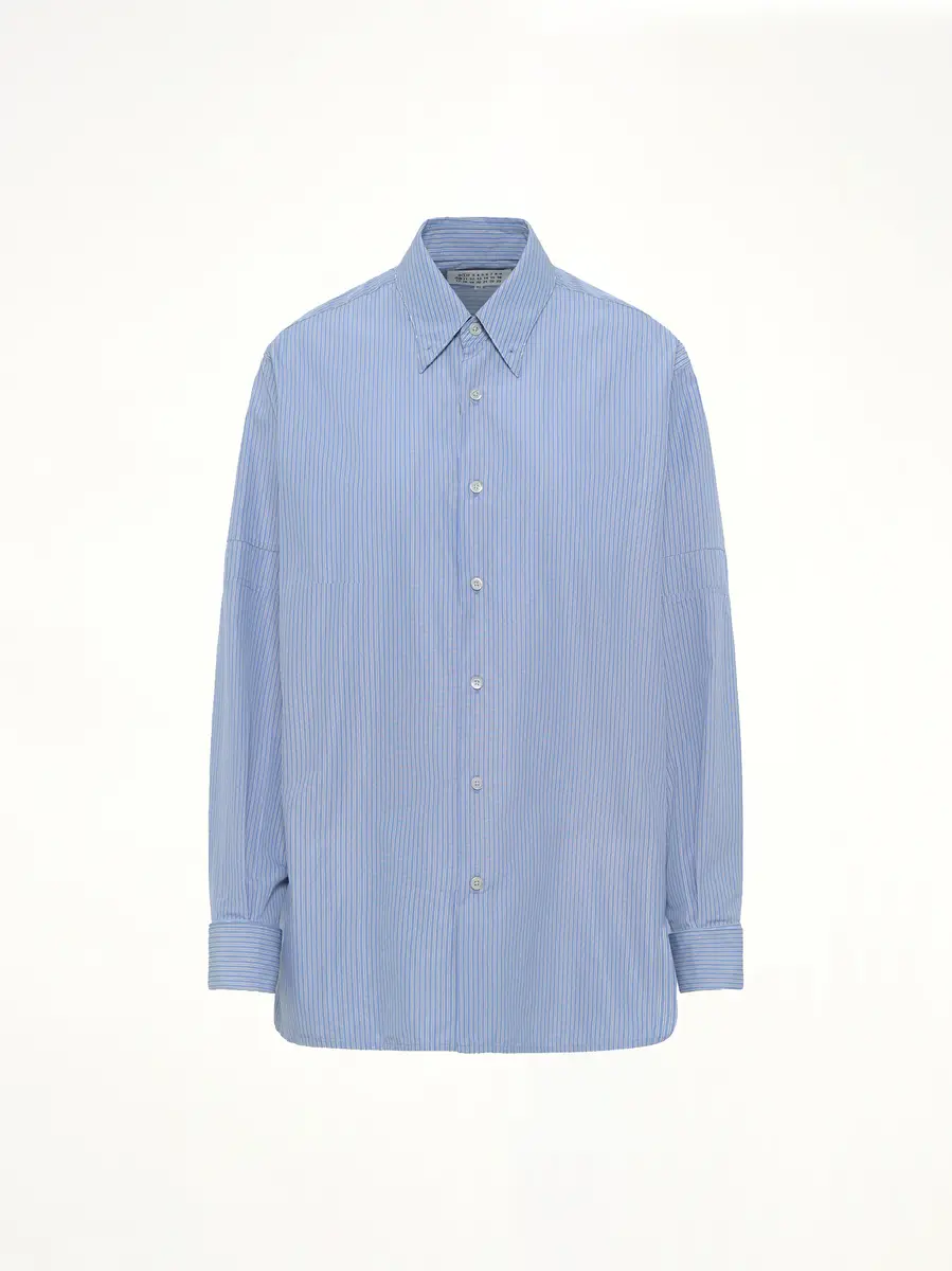 Maison Margiela Stripe Shirt in Light Blue/grey | Thumbnail 2 Maison Margiela Stripe Shirt in Light Blue/grey | Thumbnail 2