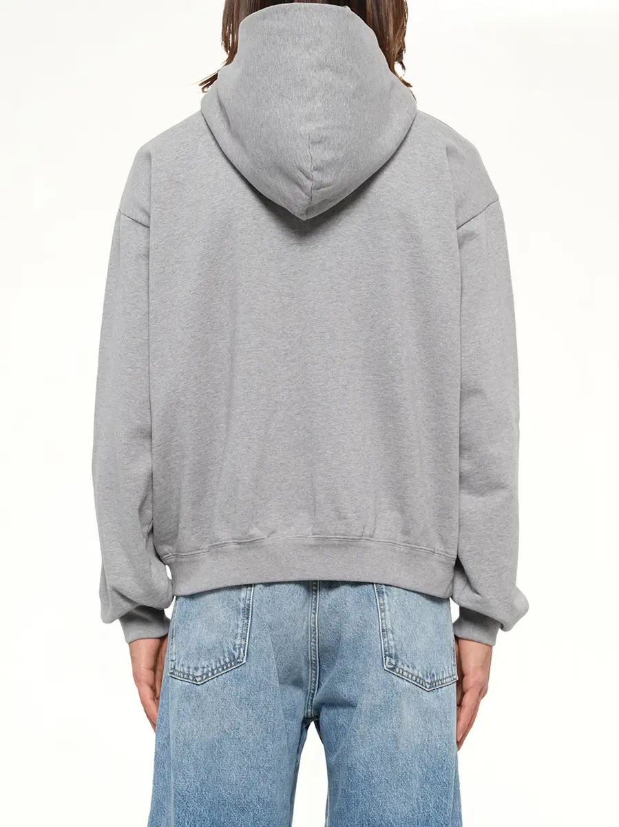 Maison Margiela Logo Zip Hoodie in Grey Melange | Thumbnail 5 Maison Margiela Logo Zip Hoodie in Grey Melange | Thumbnail 5