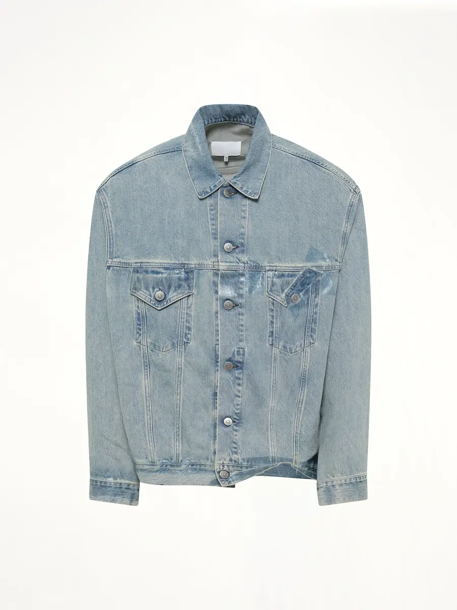 Maison Margiela Tape Denim Jacket in Ice Blue | Thumbnail 2 Maison Margiela Tape Denim Jacket in Ice Blue | Thumbnail 2