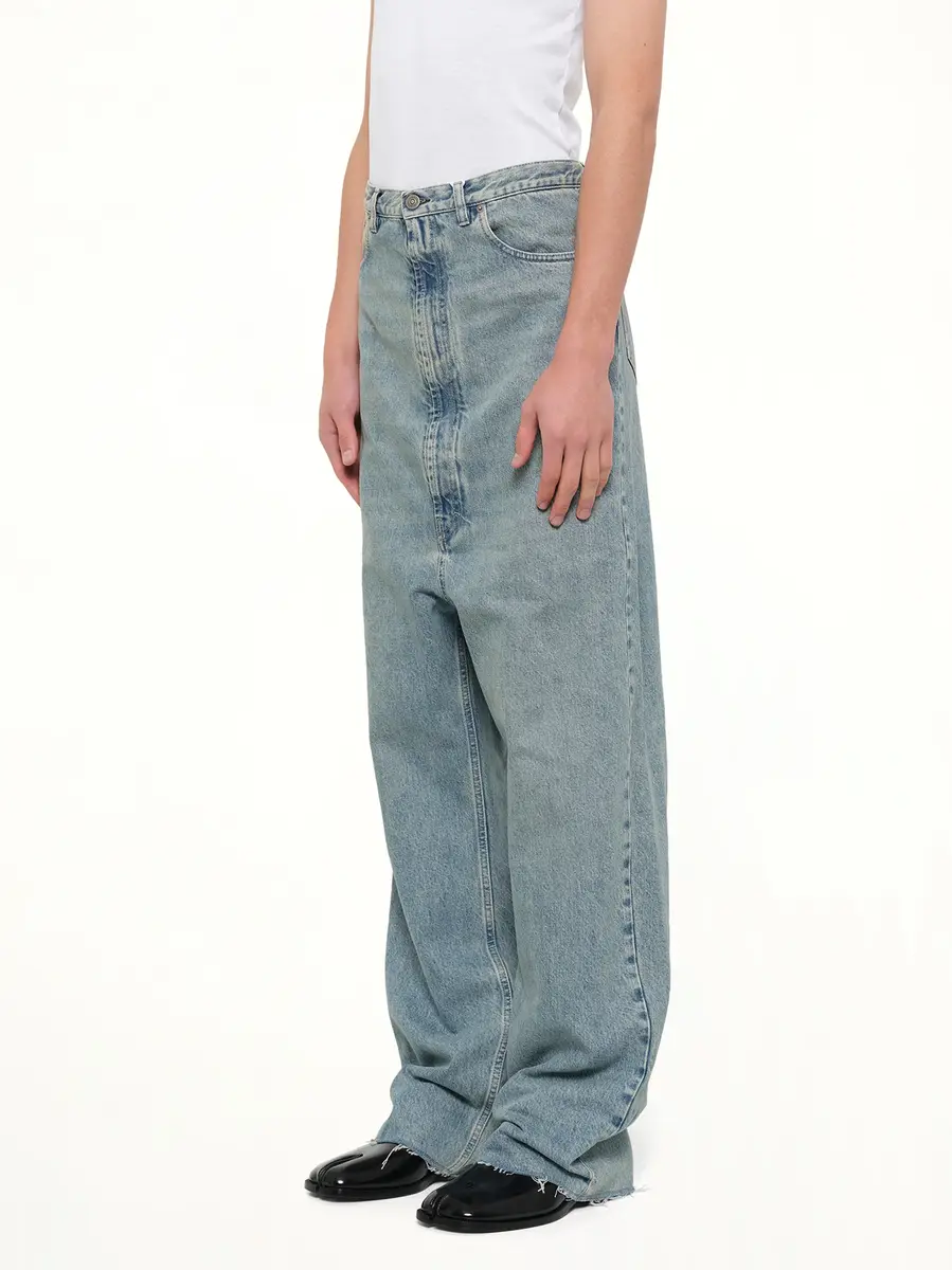 Maison Margiela Dropped Crotch Jeans in Ice Blue | Thumbnail 3 Maison Margiela Dropped Crotch Jeans in Ice Blue | Thumbnail 3