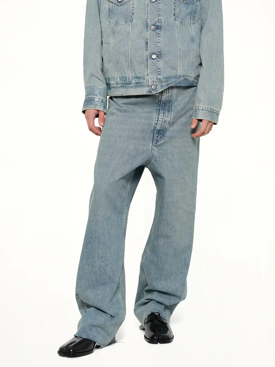 Maison Margiela Dropped Crotch Jeans in Ice Blue | Thumbnail 6 Maison Margiela Dropped Crotch Jeans in Ice Blue | Thumbnail 6