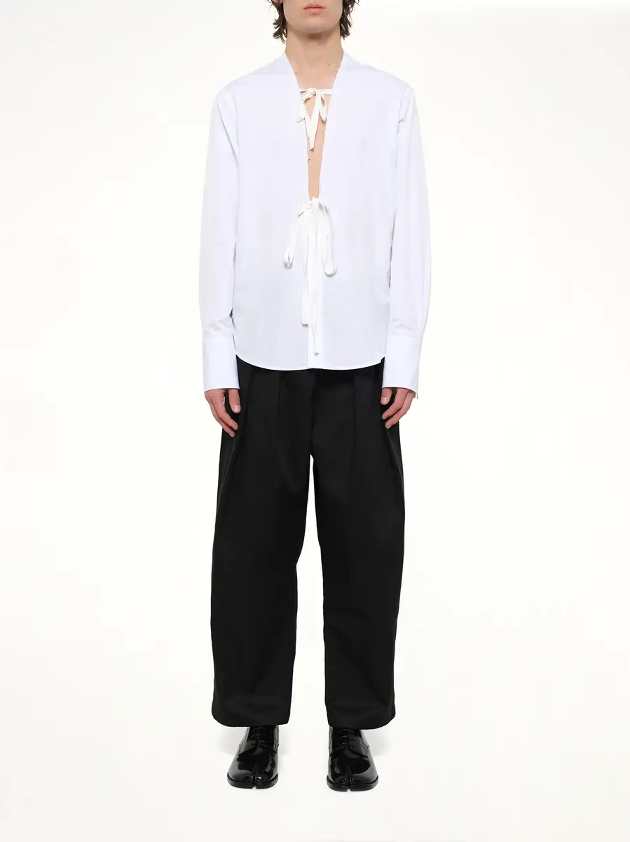 Maison Margiela V Neck Long Sleeved Shirt | Thumbnail 7 Maison Margiela V Neck Long Sleeved Shirt | Thumbnail 7