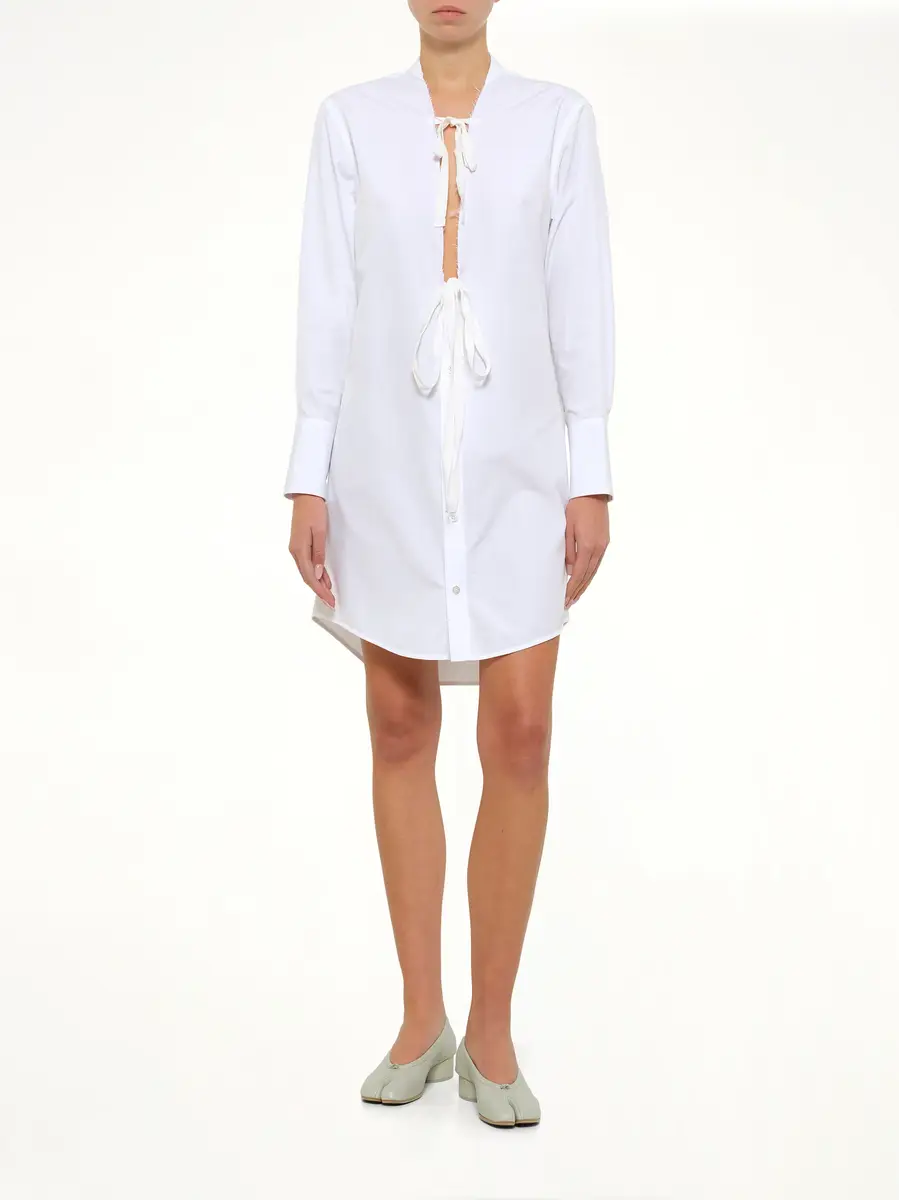 Maison Margiela V Neck Midi Dress | Thumbnail 4 Maison Margiela V Neck Midi Dress | Thumbnail 4