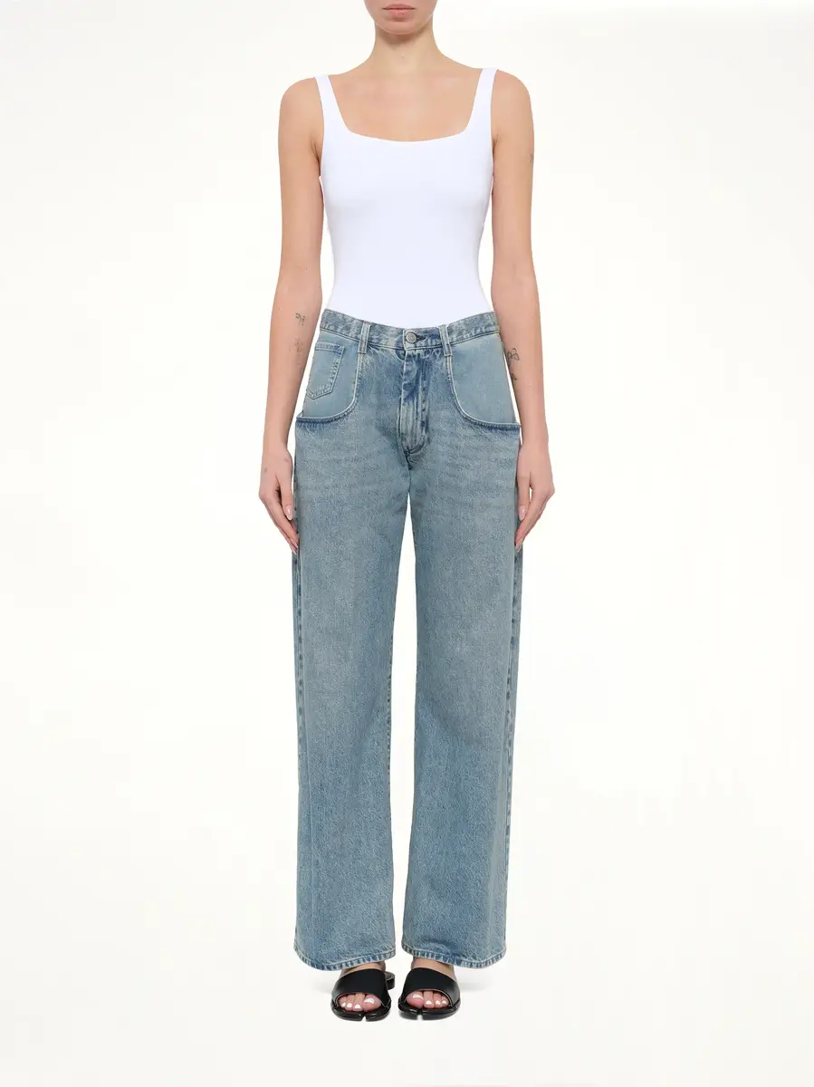 Maison Margiela Exposed 5 Pocket Denim Jeans in Ice Blue | Thumbnail 7 Maison Margiela Exposed 5 Pocket Denim Jeans in Ice Blue | Thumbnail 7