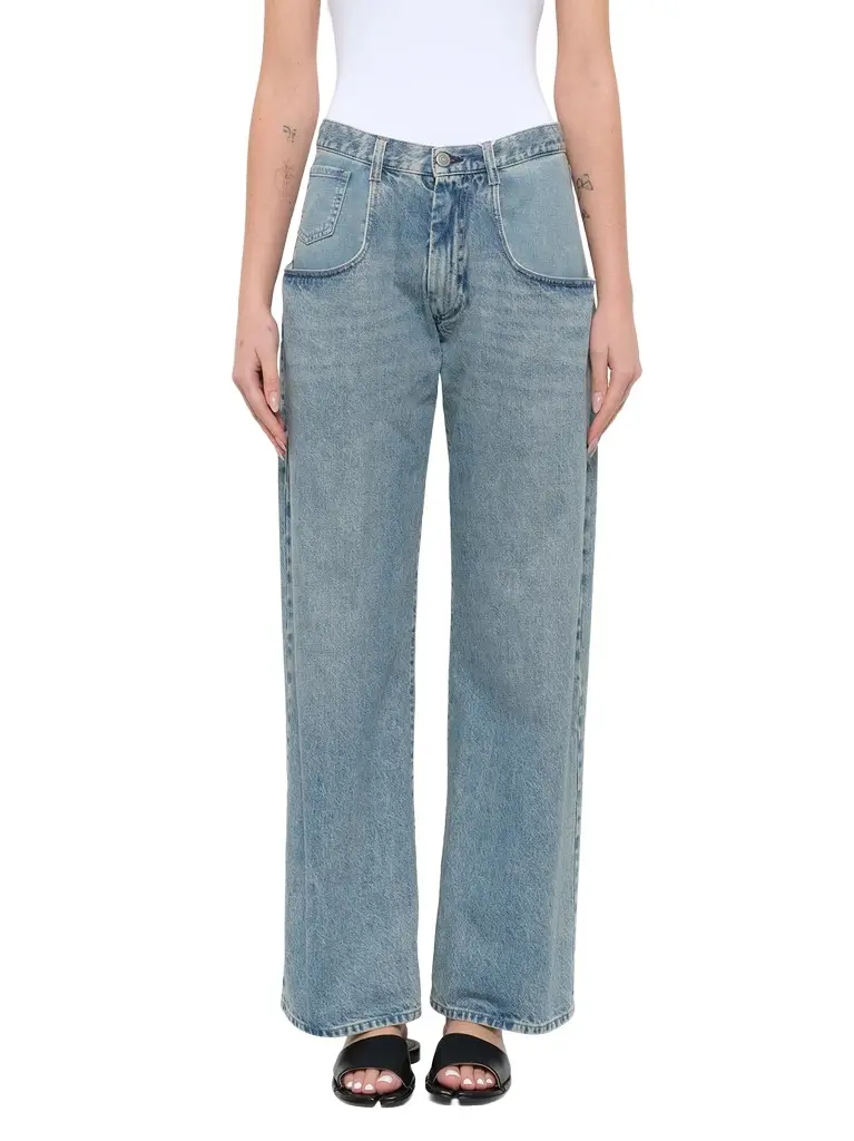 Exposed 5 Pocket Denim Jeans in Ice Blue Exposed 5 Pocket Denim Jeans in Ice Blue