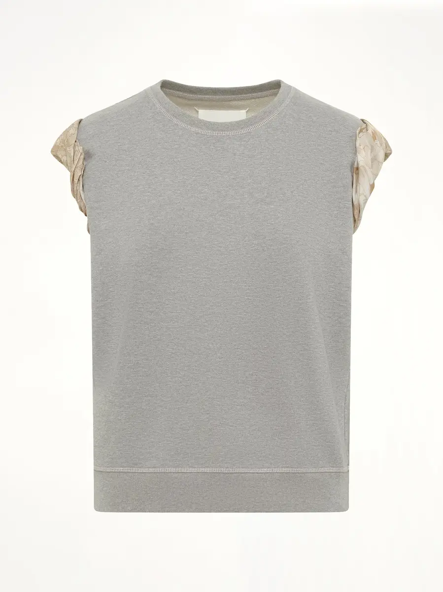 Maison Margiela Exposed Lining Sweatshirt in Grey Melange | Thumbnail 2