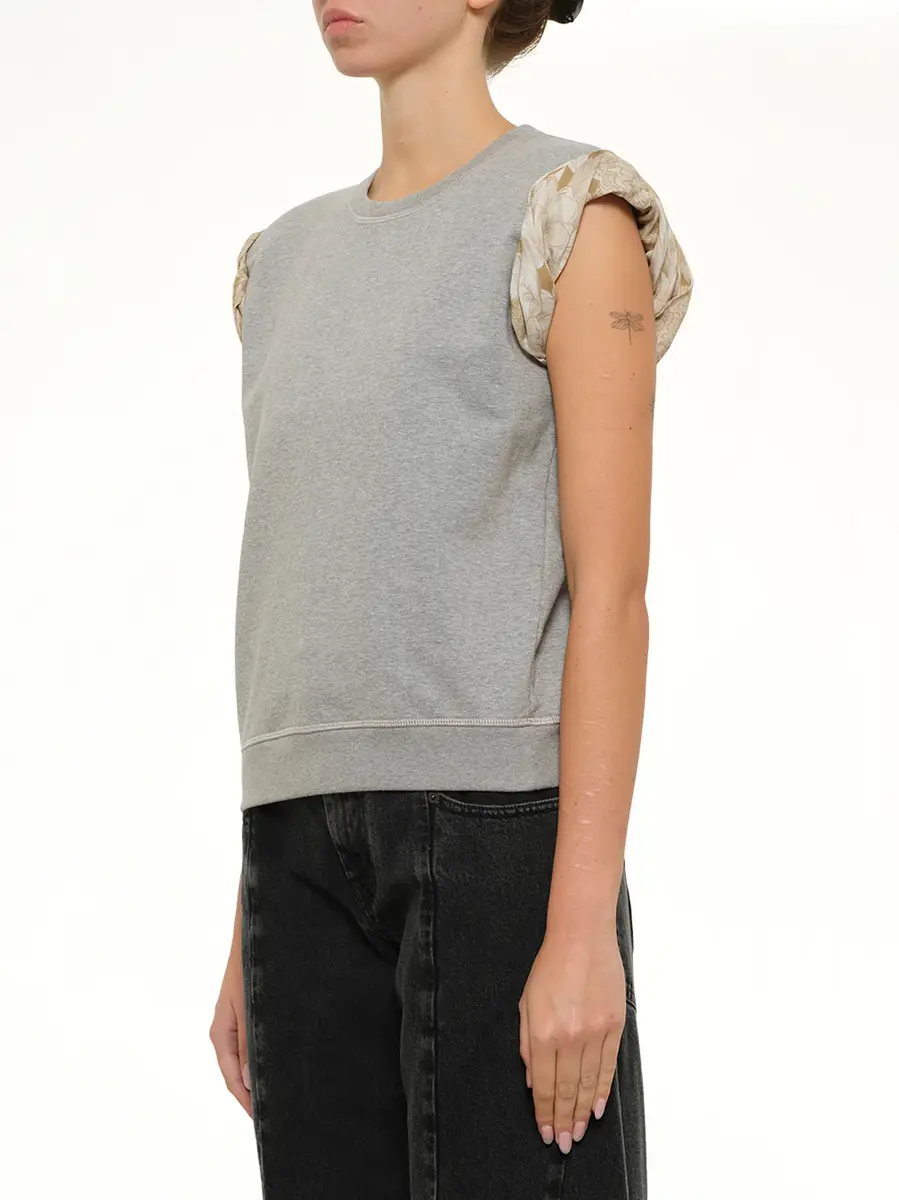 Maison Margiela Exposed Lining Sweatshirt in Grey Melange | Thumbnail 3