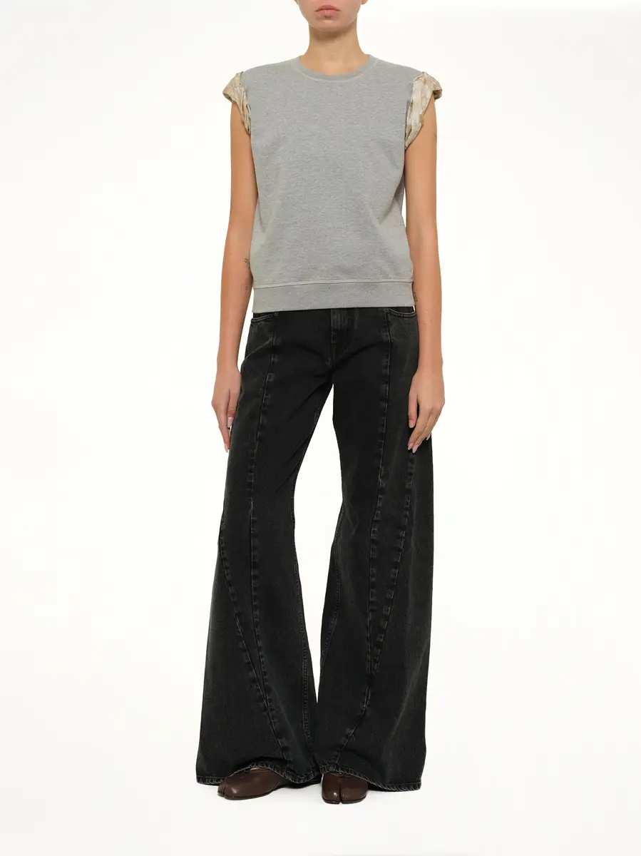 Maison Margiela Exposed Lining Sweatshirt in Grey Melange | Thumbnail 4