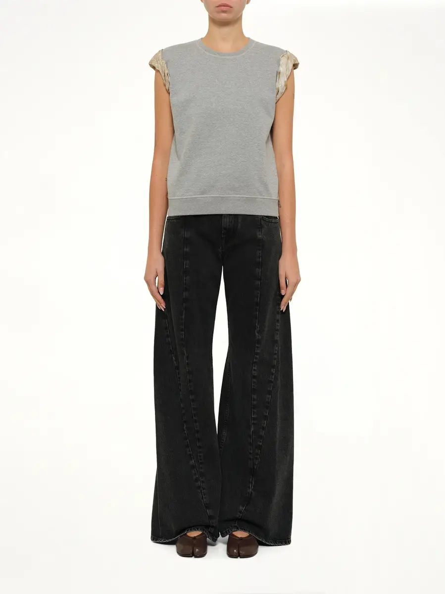 Maison Margiela Exposed Lining Sweatshirt in Grey Melange | Thumbnail 7