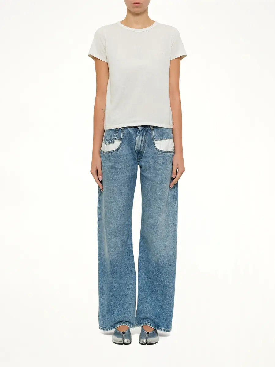 Maison Margiela Logo Small T-shirt in Vintage White | Thumbnail 7