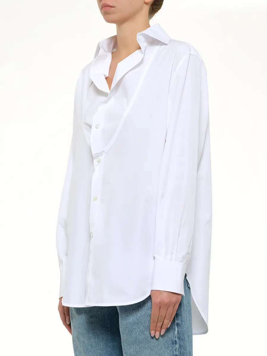 Maison Margiela Open Neck Long Sleeve Shirt | Thumbnail 3 Maison Margiela Open Neck Long Sleeve Shirt | Thumbnail 3