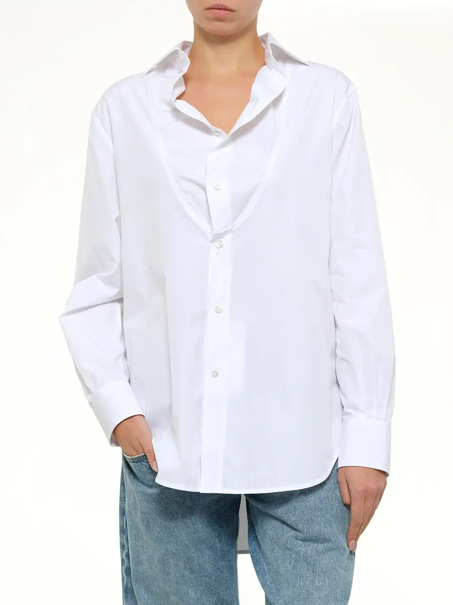 Maison Margiela Open Neck Long Sleeve Shirt | Thumbnail 6 Maison Margiela Open Neck Long Sleeve Shirt | Thumbnail 6