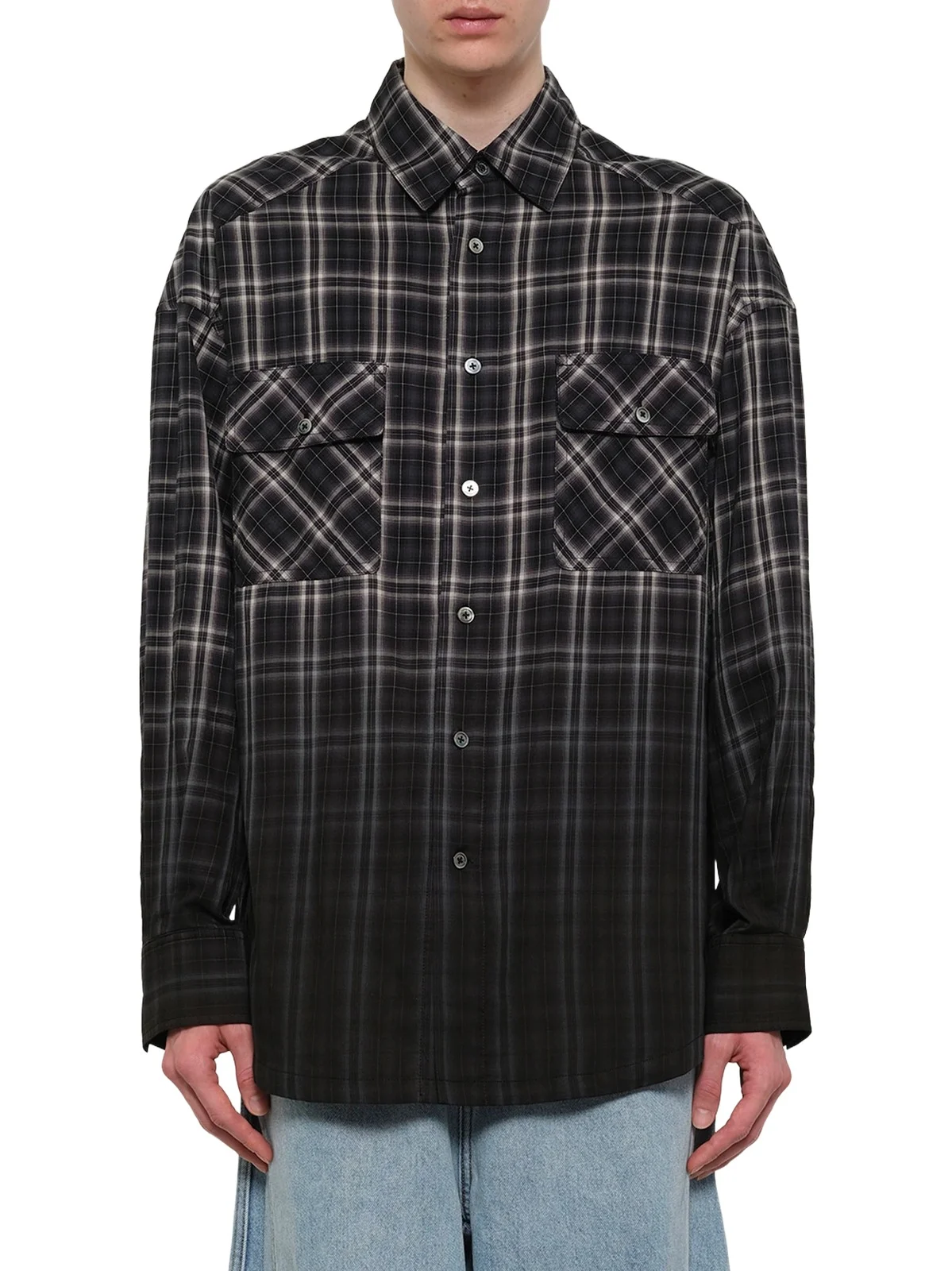 FENG CHEN WANG Check Workwear Shirt