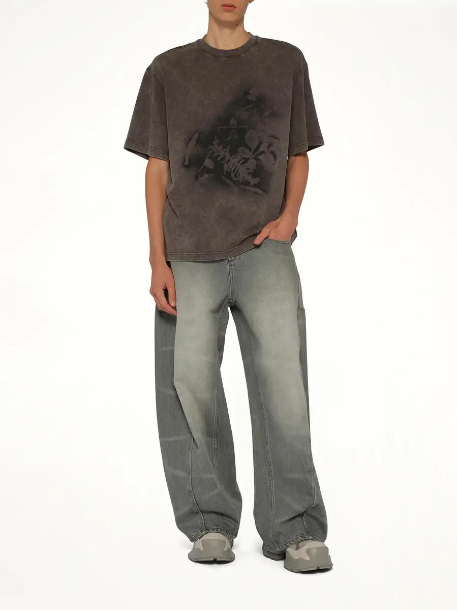 FENG CHEN WANG Spray Painted Plant T-shirt | Thumbnail 4 FENG CHEN WANG Spray Painted Plant T-shirt | Thumbnail 4