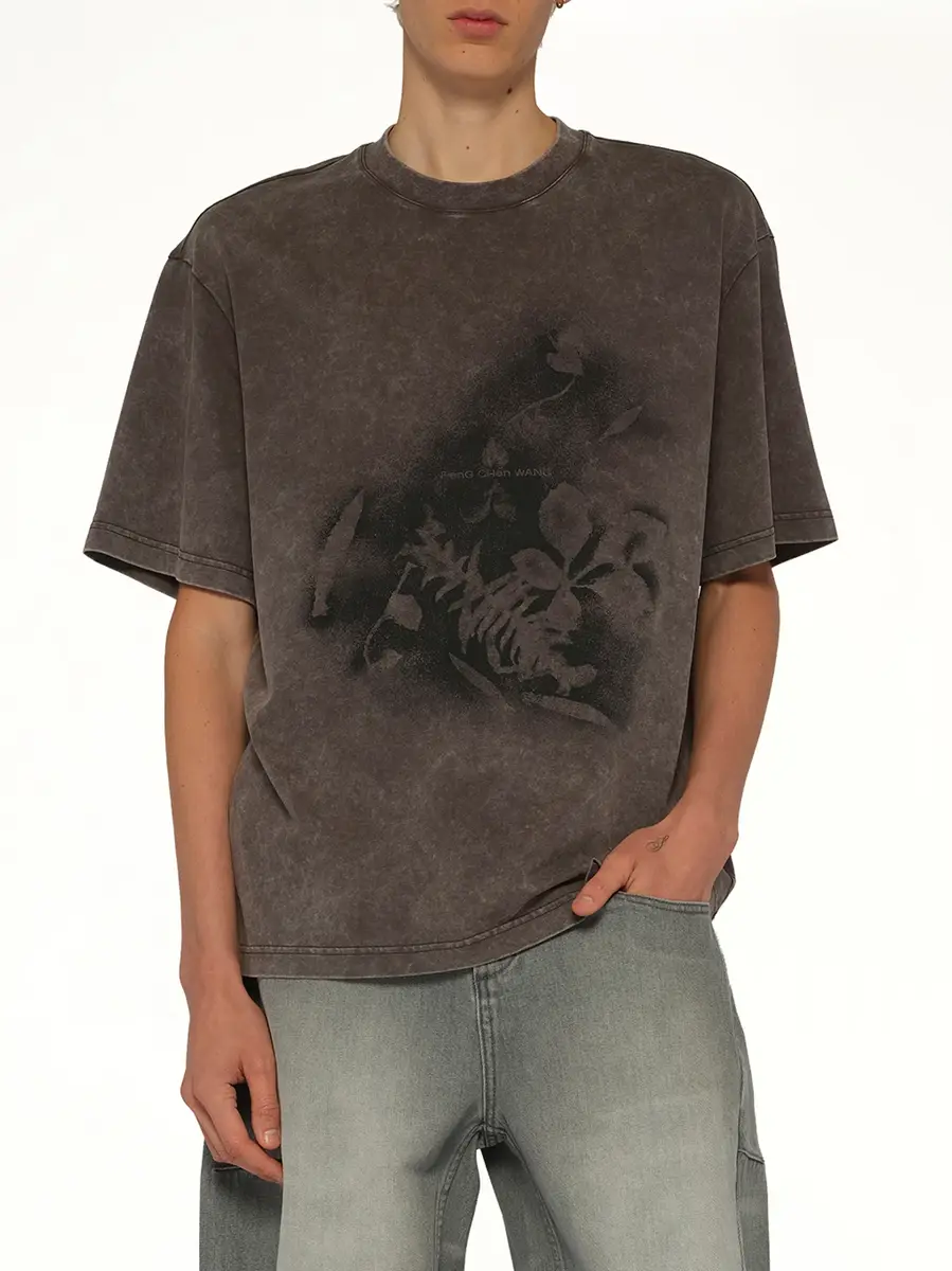 FENG CHEN WANG Spray Painted Plant T-shirt | Thumbnail 6 FENG CHEN WANG Spray Painted Plant T-shirt | Thumbnail 6